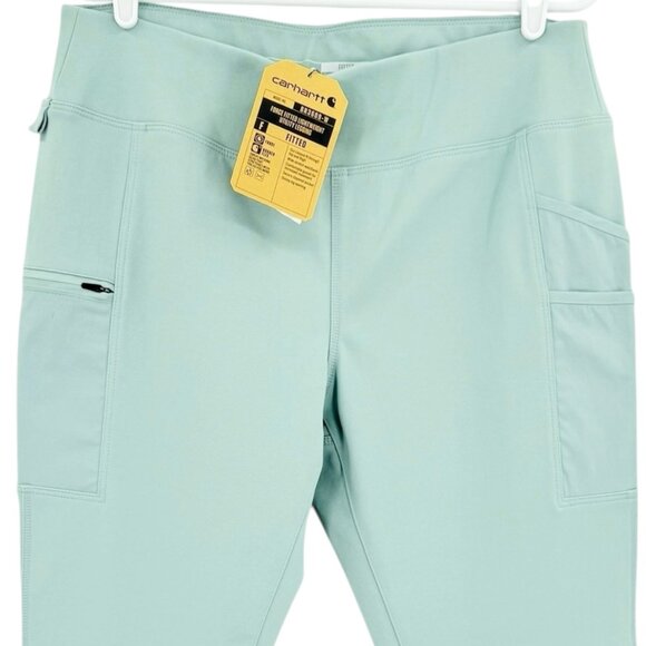 Carhartt Womens Force Fitted Lightweight Green Utility Legging Large (12-14) NWT - Picture 3 of 12